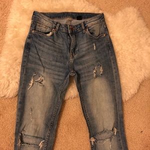 H&M distressed skinny jeans